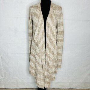 Barefoot Dreams Bamboo Cardigan Sweater Chic Lite Knit Plush Brown Womens S/M